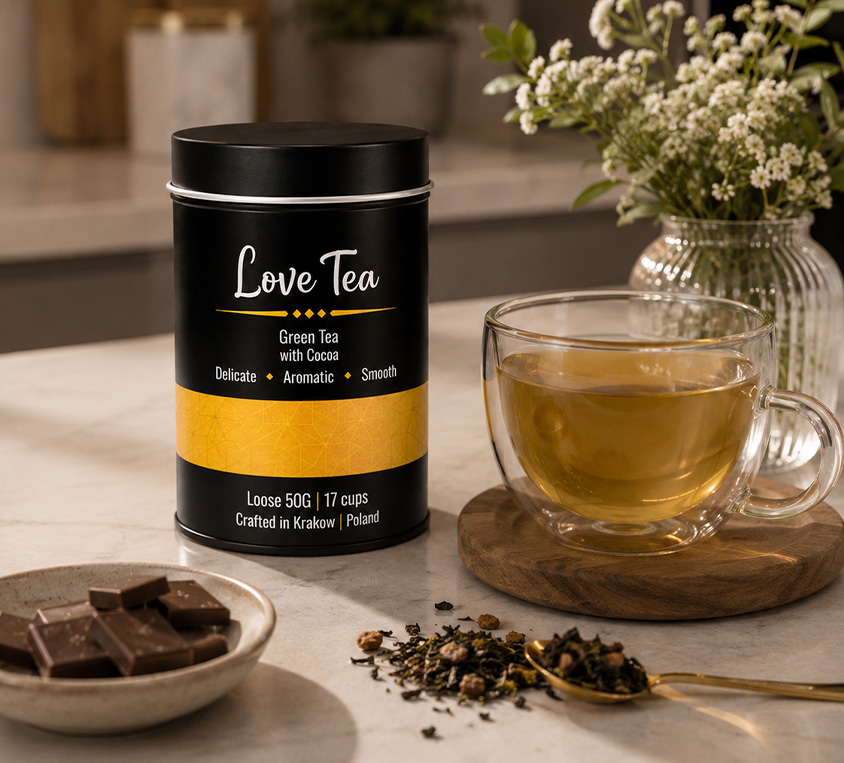 Love Tea Leo Tea w metalowej puszce na walentynki na 14 lutego